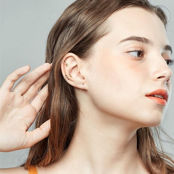 64PCS Ear Cuff Earrings for Women, Non Piercing Clip On Wrap Cartilage Earrings - Picture 4 of 9